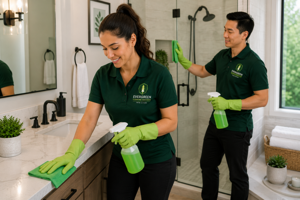 Clean, disinfected bathroom